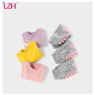 LZH Childrens Clothing Set 2020 New Autumn Boys Girls Outwear Suit Cute Cartoon Pony Printting Tops+Sport Casual Pants 2Pcs Set