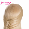 Training Head Blonde For Salon Can be Curled 60 % Real Human Hair 60 cm Hairdressing Mannequin Dolls professional styling head