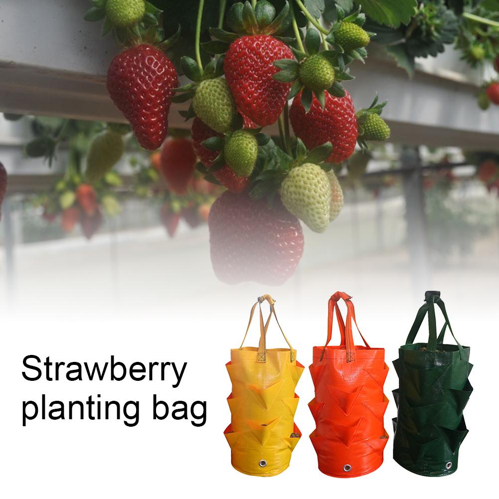 Potato Strawberry Planter Bags Garden Outdoor Vertical Hanging Open Vegetable Planting Grow Bag