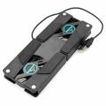 2 Fans Foldable Laptop Cooling Cooler Pad Stand USB Powered For Laptop Notebook Octopus USB Double Cooling Fan