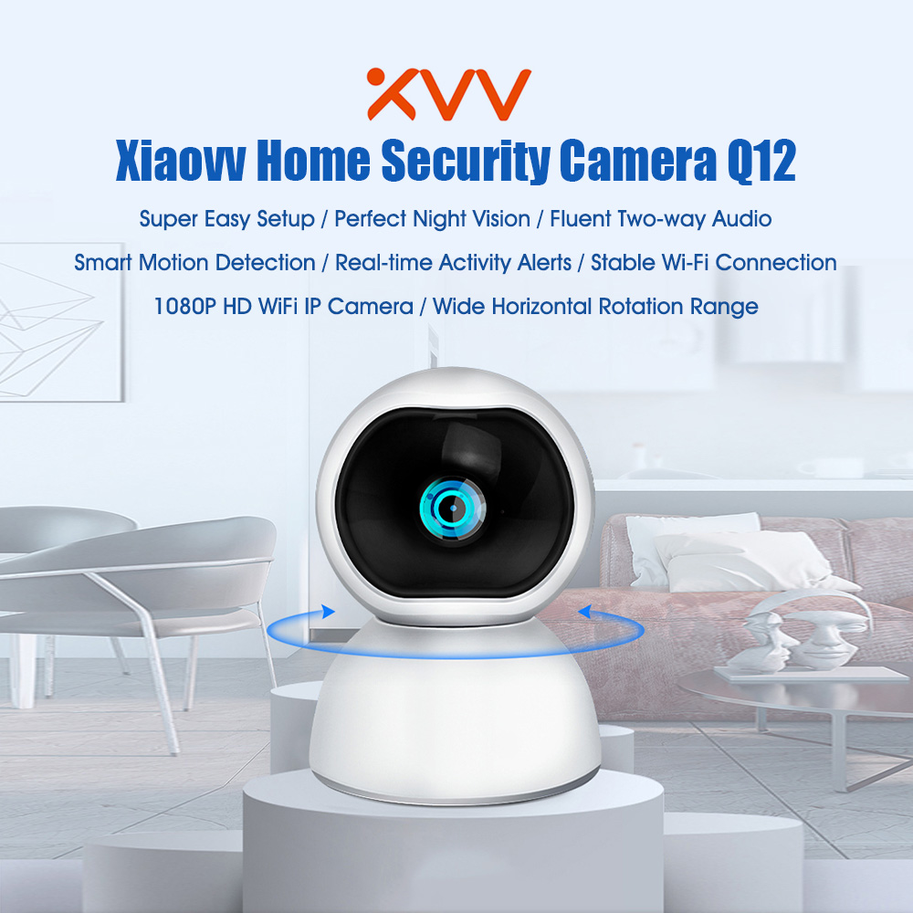 Global Version Xiaovv Q12 1080P IP Camera Security Camera WiFi Wireless CCTV Camera Warning Indoor Baby Monitor Pet Camera