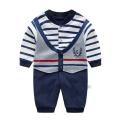 2020 Autumn New Gentleman Style Clothing Baby Rompers For Boys Girls Children Long Sleeved Jumpsuit Newborn Cotton Clothes