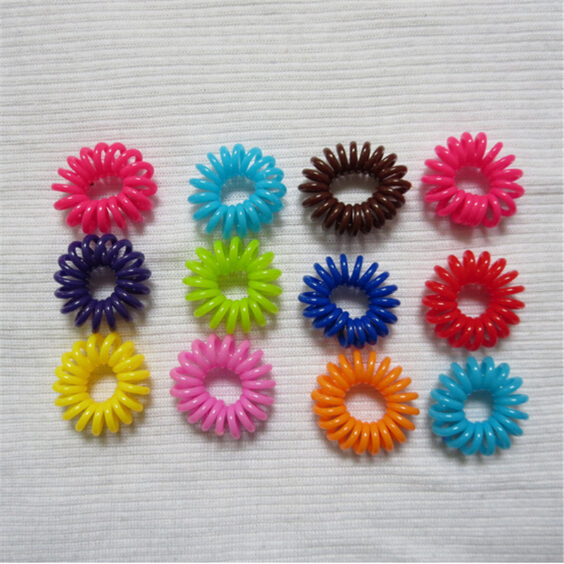 10pcs/lot random color Telephone Wire Cord Girl Elastic Head Tie Hair Rope Hair Accessories Hair Styling Tools