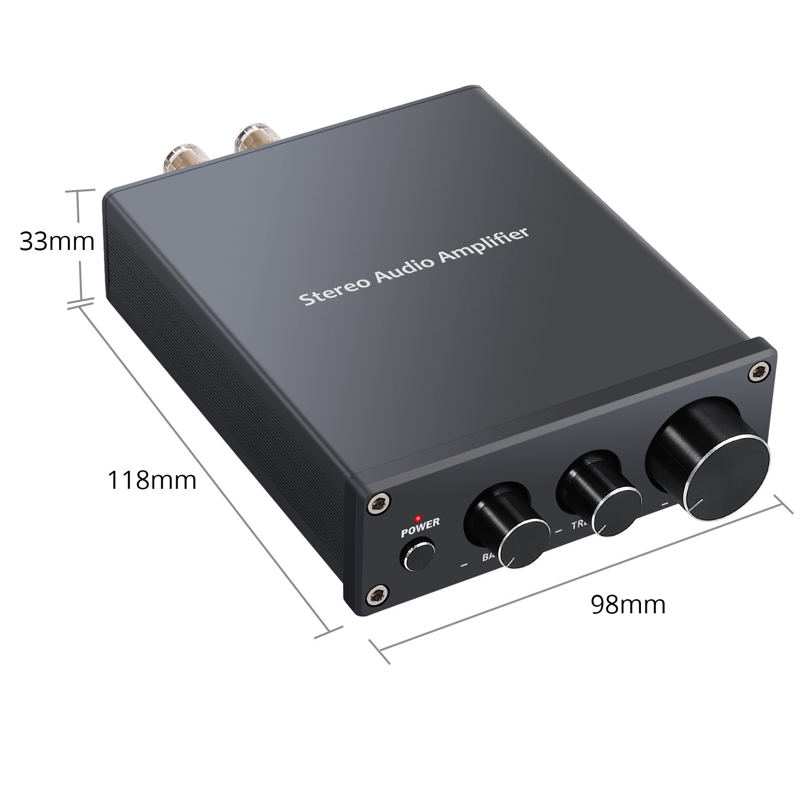 Neoteck 2 Channel Stereo Audio Amplifier Mini Hi-Fi Class D Integrated Amp Digital Power Amplifier Treble Control 50W