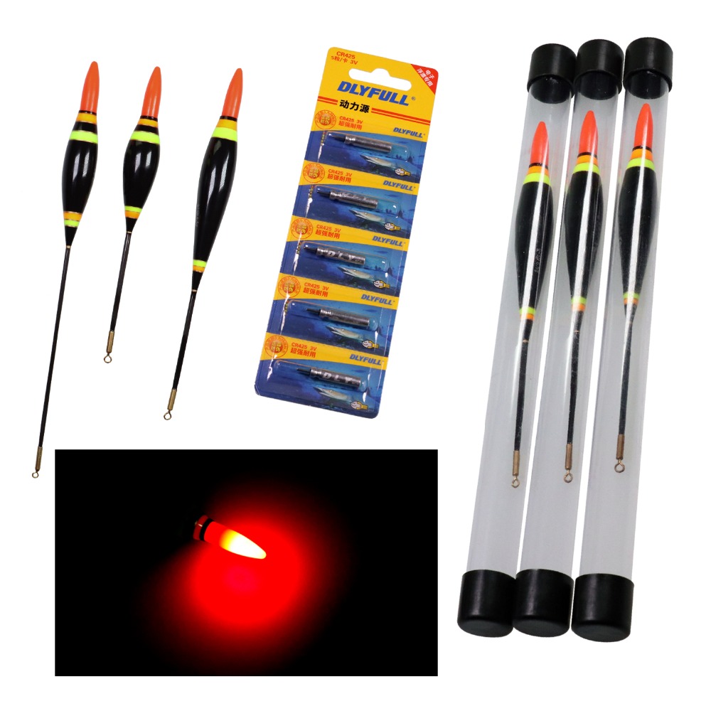 1Pcs Electronic LED Fishing Float Bobbers With Battery 3.5g 4g 6g 10g Night Fishing Float Vertical Buoy Floating Floats Pesca