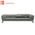 luxury villa hotel corner l shape sofa set fabric leather chaise lounge sectional sofa