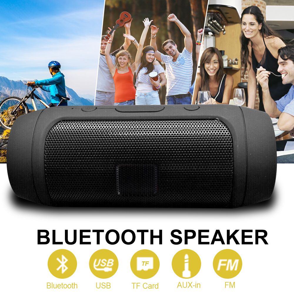 Bluetooth Speaker Portable Outdoor Loudspeaker Wireless Mini Column 3D 10W Stereo Music Surround Support FM TF AUX Card Bass Box