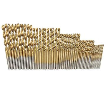 50Pcs Drill Bit Set Titanium Coated Twist Drill HSS High Speed Steel Drill Bits Set Tool Power Tools 1/1.5/2/2.5/3mm for Wodd