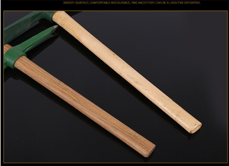 Size M head length 24cm Wooden Handle Small Pickaxe Hoe Garden hand tools Digging Steel Mattock Axes