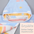 Baby Bath Towel for Newborns Child Hooded Baby Towel With Hood Muslin Baby Cotton Gauze Cloth New Born beach Towel for Children