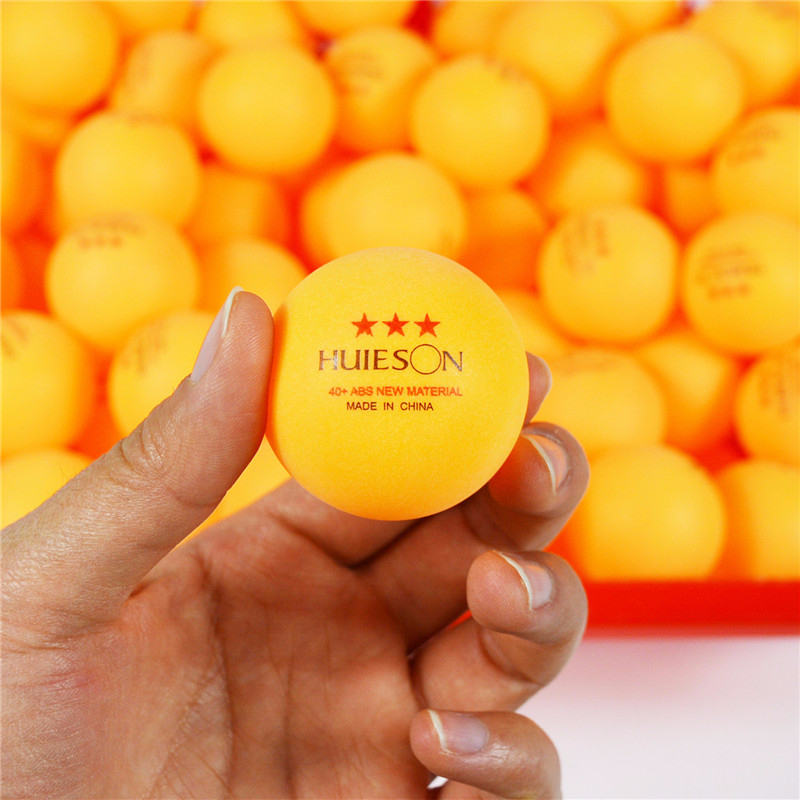 Huieson New Material 3 Star Table Tennis Balls sets 30/50/100 Pcs Orange White English Marked Ping Pong Balls ABS Training Balls