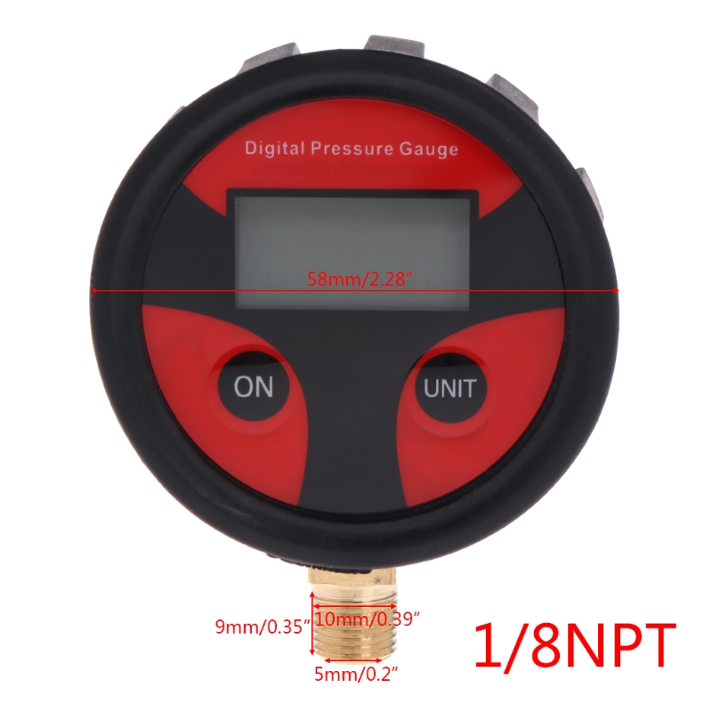 0-200PSI Digital Tyre Tire Air Pressure Gauge LCD Manometer Car Motorbike