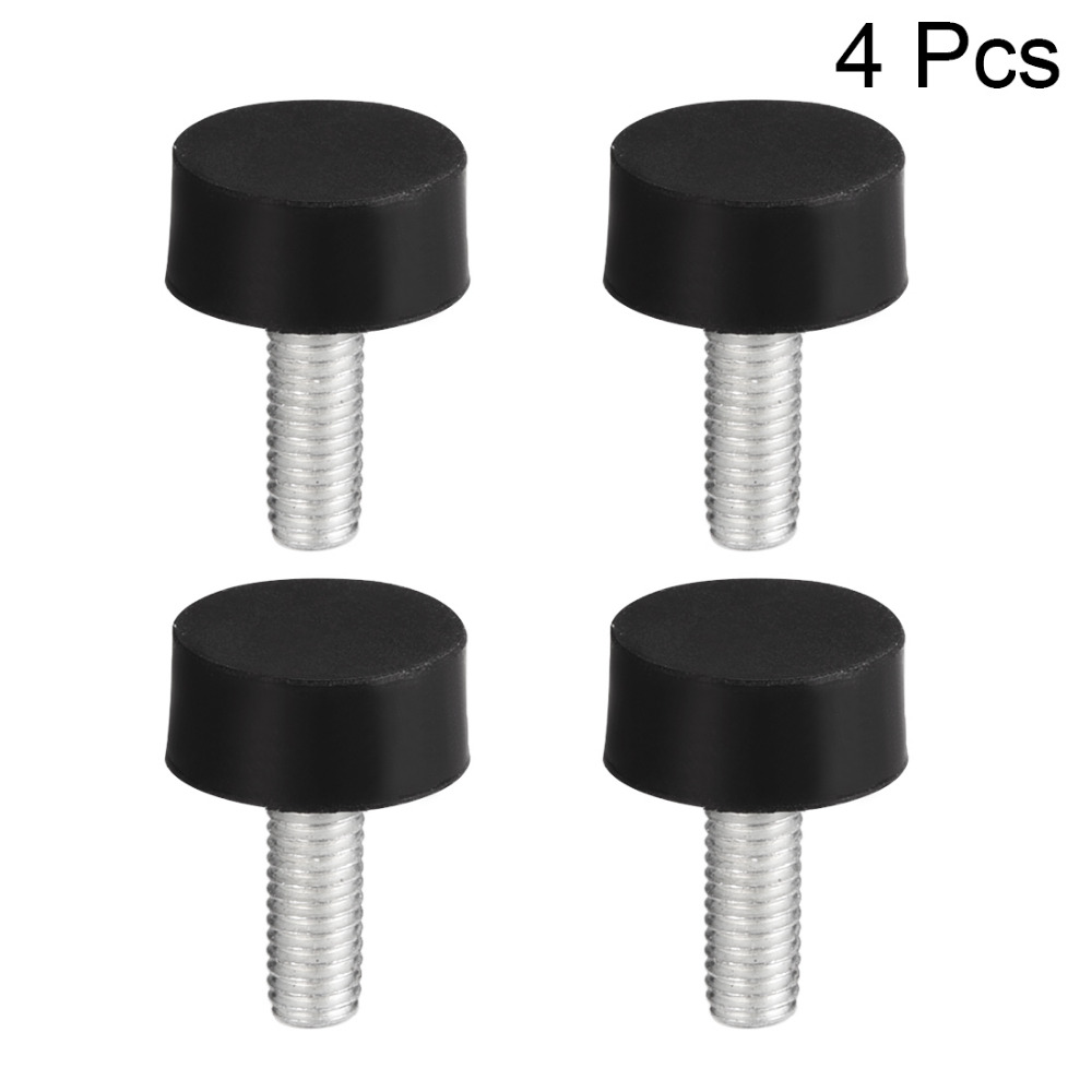 uxcell 4PCS Female Rubber Mounts Vibration Isolators Replaces Anti Vibration Pads Flat Silentblock Base Block Dowel