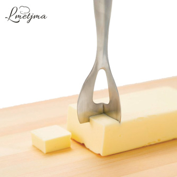 LMETJMA Stainless Steel Cheese Cutter Slicer Food Grade Cheese Butter Cutter Cake Spatula Cheese Tools PYKC0004