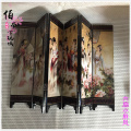 Antique folding six screen Huaqing bath imperial concubine picture Chinese style lacquer painting handicraft Ornament