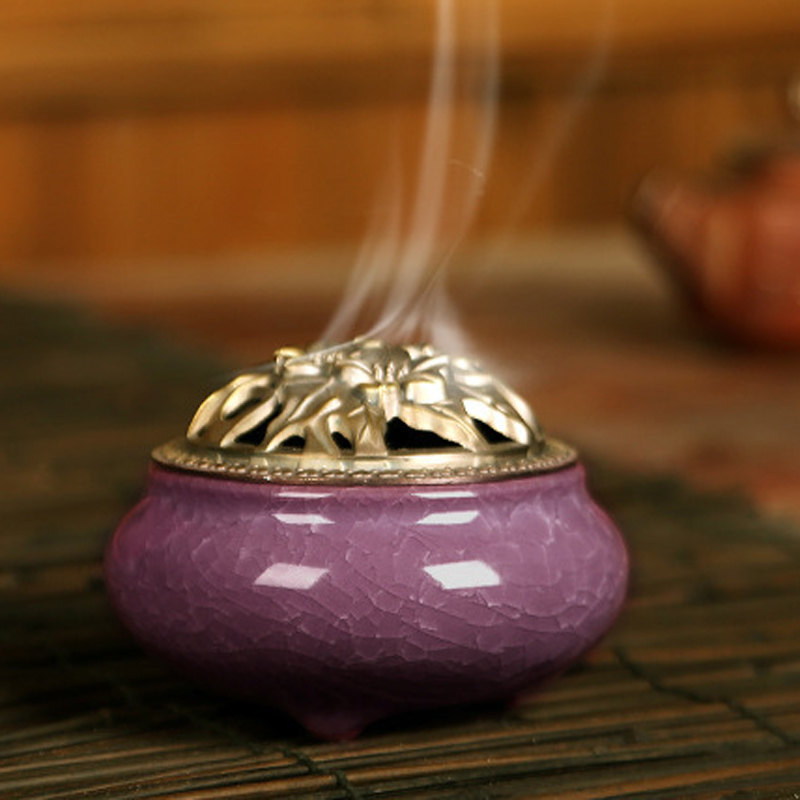 Ceramic Incense Burners Portable Porcelain Censer Buddhism Incense Holder Home Tea House Yoga Studio