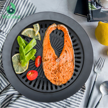 Non-Stick Iron BBQ Grills Round Pan Barbecue Grill for Outdoor Korean Grills Easy Clean Carbon Barbecue BBQ Accessories Tools