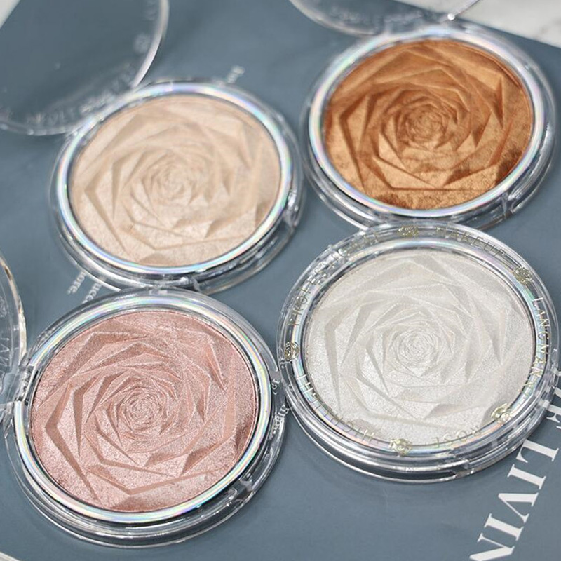 3D Rose Highlighter Palette Bronzer Highlight Shimmer Glitter Face Ultra-concentrated illuminator Body Glitter Brighten Skin