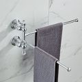 Bathroom Movable Towel Holder Crystal Gold Bath Towel Rack 4 Layer Chrome Towel Bar Bathroom Hardware EL7024DH