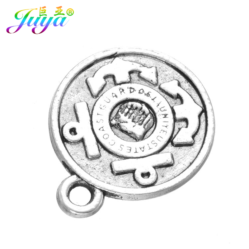 Juya 20piece Jewelry Charms Antique Silver Color Cikir United States Coast Guard Anchor Charms For Women Kids Jewelry Making