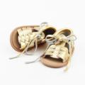 New Arrival Gold Woven Newborn Baby Sandals Summer