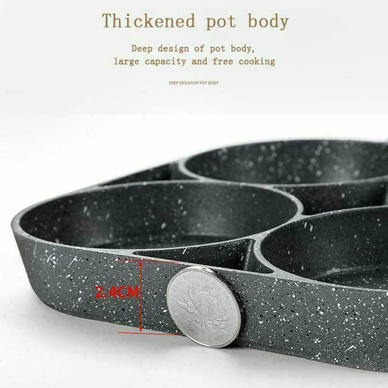 Four-hole Frying Pot Thickened Omelet Pan Non-stick Egg Pancake Steak Pan Cooking Egg Ham Pans Breakfast Maker kitchen tools
