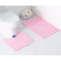 Bathroom 2Pcs/Set Bathroom Mat Set Embossing Flannel Floor Rugs Cushion Toilet Seat Cover Bath Mat for Home Decoration