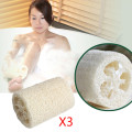 3Pcs Natural Loofah Bath Shower Sponge Dishwashing Body Washer Exfoliating Scrubber Massage Sponge Remove Dead Skin Care Loofa