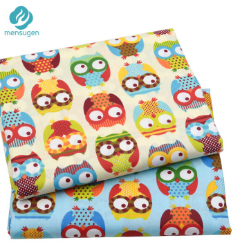 50cm*160cm/piece Cute Colorful Owl Printed 100% Cotton Fabric for Baby Bedding Textile Patchwork Quilt Sewing Fabric Material