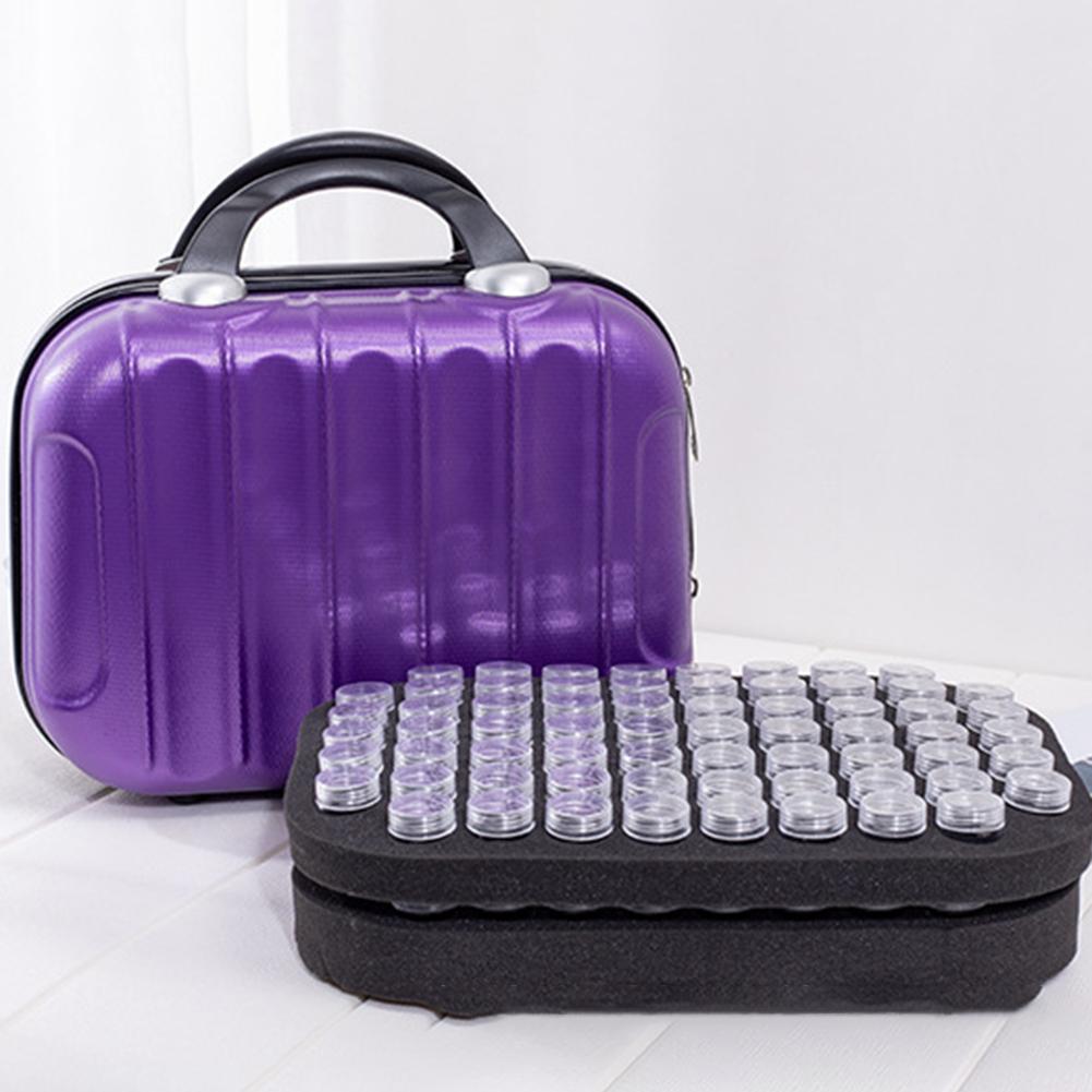132-Grid Essential Oil Case Carrying Holder Perfume Oil Nail Polish Makeup Organizer Storage Bag Portable Travel Storage Box