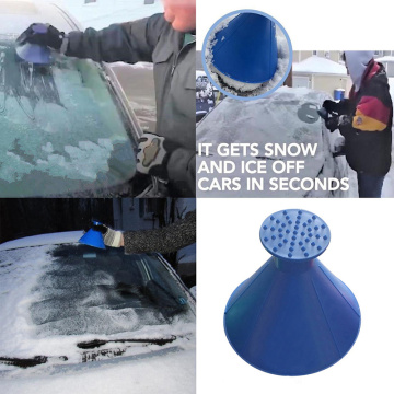 Auto Car Magic Window Windshield Car Ice Scraper Shaped Funnel Snow Remover Deicer Cone Deicing Shovel Tool Scraping ONE Round