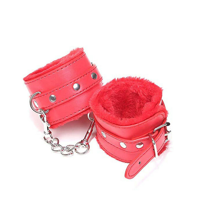 New Hot Sexy PU Leather Wrist Handcuffs Ankle Shackles Adjustable Restraint Cuff Belt Body Bondage Bracelet Exotic Accessories