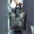 100% Genuine LEATHER Famous Brand Luxury Ladies Large Shopping handbag Shoulder bag Women Designer female elegant Tote bag 26