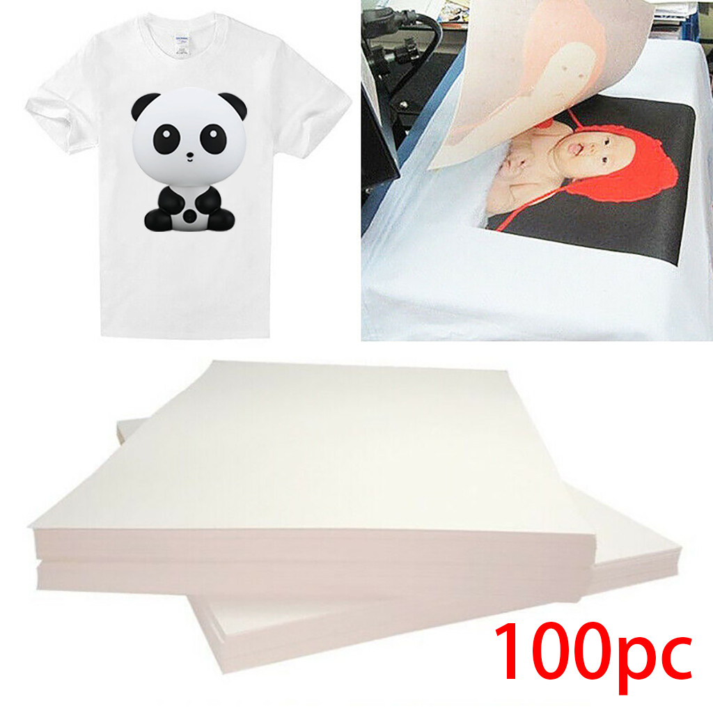 100pcs T-Shirt Printing On Thermal Transfer Paper Light Fabric Fabric Process