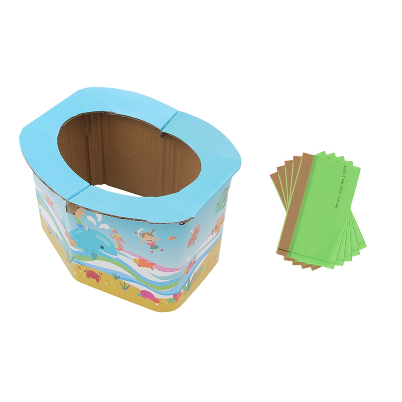 Kids Portable Folding Potty Seat Boys Girls Baby Travel Toilet Training Infant Emergency Potties with Peplacement Bag