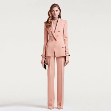 Jacket+Pants Women's Business Suit Female Office Uniform Ladies Formal Trouser Suit Double Breasted Women's Tuxedo Custom