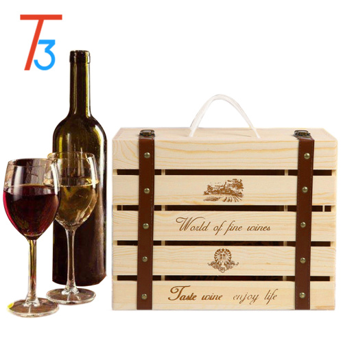 Supply Wholesale Unfinished Wooden 4 Bottle Wine Boxes with High Quality