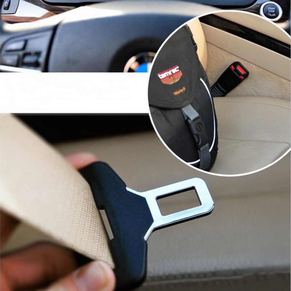 1pc Universal Car Safety Belt Buckle Clip Car Seat Belt Stopper Plug Vehicle Mount Bottle Opener Automobile Interior Accessories