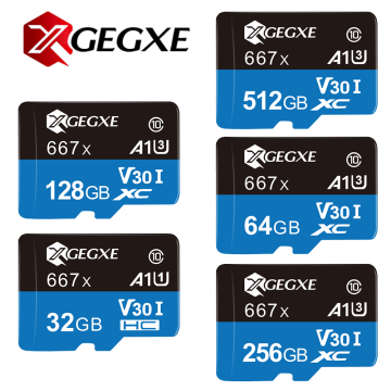 XGEGXE 667x Memory Card 16GB 32GB 64GB 256GB Micro sd Card 128gb High Speed Flash Card A1 U1 Class10 V30 I HC For Smartphone PC