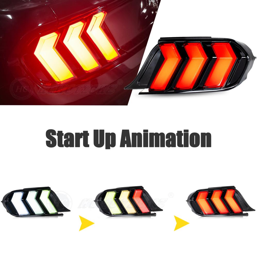 HCMOTIONZ LED RGB Taillights Start UP Animation For Ford Mustang 2015-2022