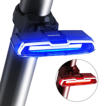 Bike Tail Light Ultra Bright Bike Light USB Rechargeable LED Bicycle Rear Light 5 Light Mode Headlights with Red+Blue