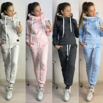 2020 Autumn Spring Women Sets Tracksuit For Women Long Sleeve Hoodie And Pants Two Piece Set Warm Outfits Running Suit