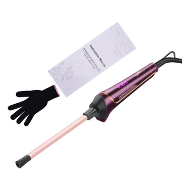 Professional LCD Display Hair Curler 9mm Curling Iron Tourmaline Ceramic Clipless Men's Curling Wand Iron for Women Hair Styling