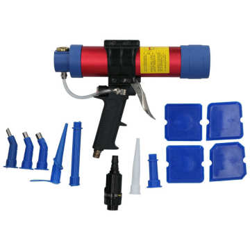 Q3-310ML Glue Gun Temperature Pneumatic Glass Air Caulking Glue Gun Straight Adjustable Aluminum Power Hardware Tools