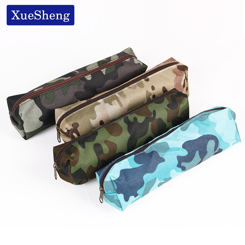 Camouflage Pencil Case for Boys and Girls School Supplies Zipper Pouch 4 Colors Pencil Bag