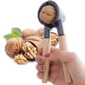Alloy Nutcracker For Nuts Sheller Crack With Wooden Handle Almond Walnut Pecan Hazelnut Filbert Nut Kitchen Nut Sheller d1