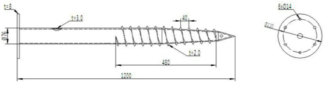 Hot Dipped Ground Screw Post Anchor