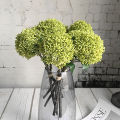 Luxury Oatmeal ball flowers plastic fake plants for spring home garden Decoration floral artificial flowers 3Pcs/ bunch