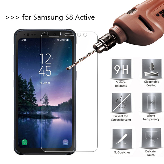 2Pcs Tempered Glass Screen Protector for Samsung Galaxy S8 Active 9H 2.5D Phone Protective Glass for Samsung S8 Active Glass