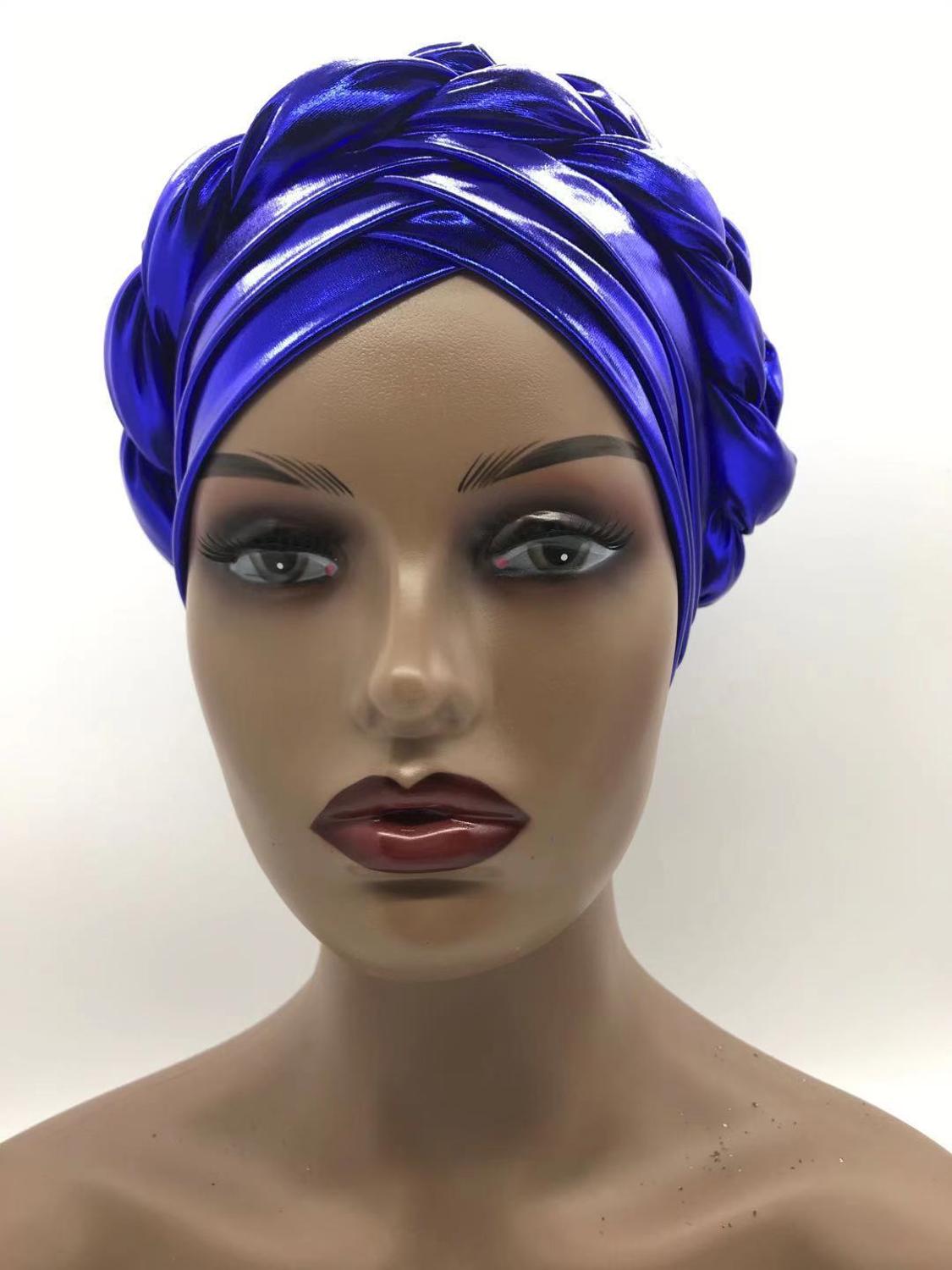 latest aso oke auto gele headtie 2020 Already Handmade african Cap Nigerian Wedding Gele women braid turbans Ladies head wraps